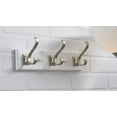 thumbnail image 3 of Richelieu T39201184 11-13/16" Wide 3 Hook Wooden Coat Rack - White, 3 of 4