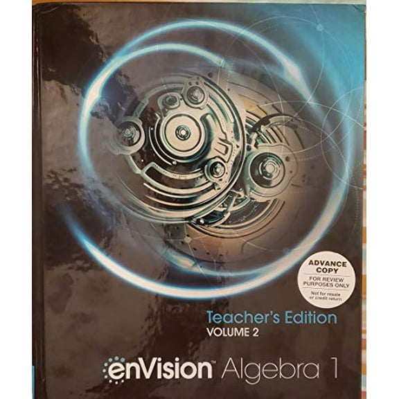 Pre-Owned Envision Algebra 1 Volume 2 Teacher Edition Paperback