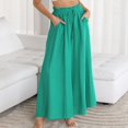 thumbnail image 3 of Women Oversized Pants Solid Color Ladies Casual Pants Boho Style Vacation Outfit, 3 of 6