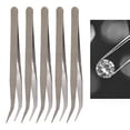 thumbnail image 3 of Point Tweezers, Bent Tweezers Portable  Corrosion Resistant Excellent Flexibility Multifunctional  for Electronic Repair for Jewelry Making, 3 of 7