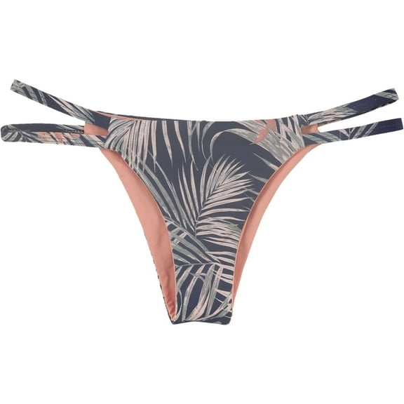Tavik Womens Vine Side Straps Bikini Swim Bottom, Blue, X-Small