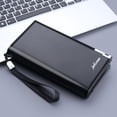 thumbnail image 2 of Stylago Wristlet Wallet for Men Leather Credit Card Holder with ID Window Zipper Phone Purses for Work Travel Shopping Black, 2 of 6
