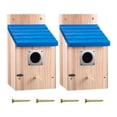 thumbnail image 2 of Casa de pájaro colgante madera de madera pájaro práctico fácil de usar jaula de pájaro ideal regalo ideal colibríes de madera espesada, 2 of 9