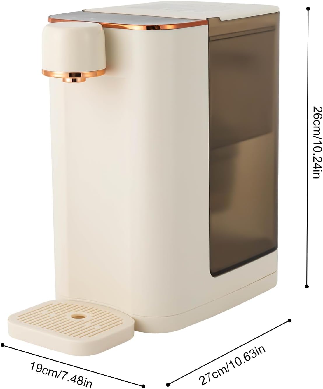 3L Instant 1600W Hot Water Dispenser Desktop Water Dispenser Electric Tea Kettle 110V Adjustable Temperature Quantitative Water Output Water Dispenser