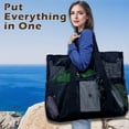thumbnail image 4 of Extra Large Mesh Beach Bag for Women/Girls, Packable Sandproof Beach Tote with Zipper Closure, Toys Pool Bag for Family Beach Trip, Vacation Essentials,Black, 4 of 8