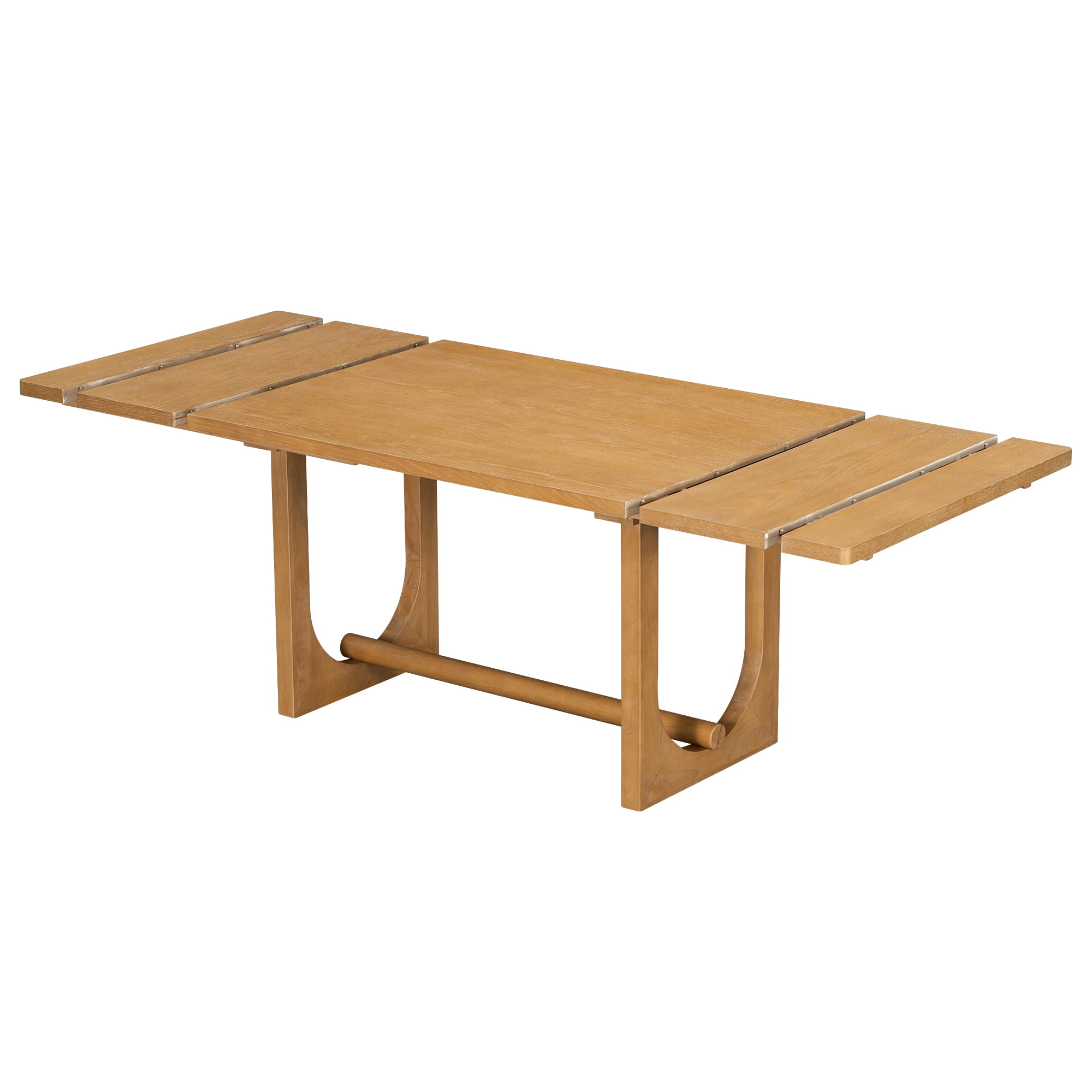 6-Piece Dining Table Set for 6, 48.1"-84.3" Extendable Dining Table with 4 Upholstered Chairs and Bench