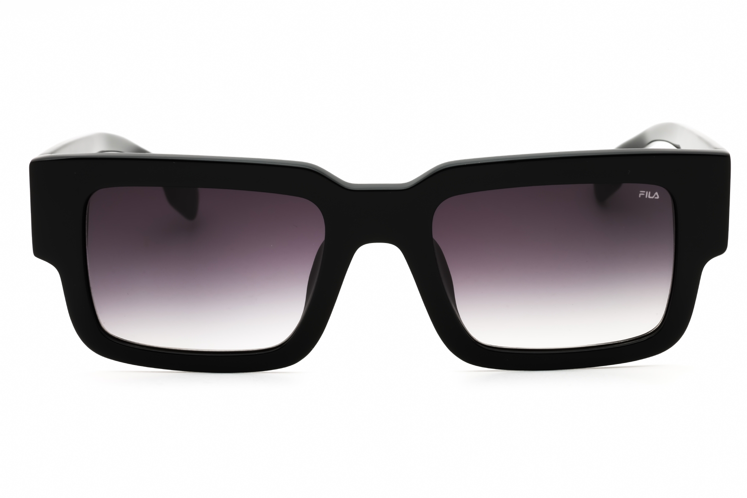 FILA SFI314V 700 51mm Rectangle Sunglasses Men's Shiny Black