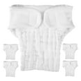 thumbnail image 1 of 5 protectores de pañal reutilizables para adultos, lavables, suaves, para incontinencia, de fibra de algodón, color blanco, talla M, 1 of 6