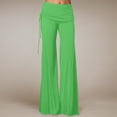 thumbnail image 2 of Women's Lightweight Breathable Casual Pants Elastic Waist Comfortable Wide Leg Trousers For Summer Beach Travel Picnic Home Wear Versatile Outfit, 2 of 2