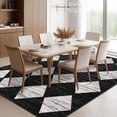 thumbnail image 2 of 9x12 Area Rug Washable Black Rug for Living Room Dining Room Low Pile Neutral Area Rugs Modern Geometric Checkered Rugs Low Pile Bedroom Area Rug, 2 of 9