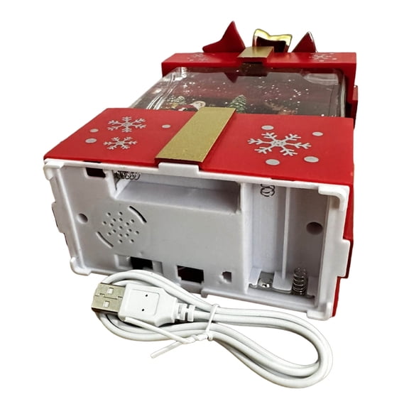 ZPAQI Christmas Musical Light Up Ornament Desktop Music Box for Children and Adults
