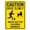 Warning Sign 6, variant on Caution Drive Slowly Watch Out for Children and Animals Metal Tin Sign 12 x 8 Inches - School Safety Sign, Indoor Outdoor Residential Area, Neighborhood Road Use