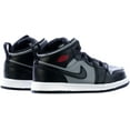 thumbnail image 3 of Toddler's Jordan 1 Mid Black/Gym Red-Particle Grey (640735 096) - 6, 3 of 5