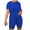 Blue, variant on Short Sets for Women Summer 2 Piece Outfits Tracksuits Casual Short Sleeve Top and Short Workout Jogger Sets Hot Pink, Size XXXXL