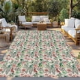 thumbnail image 2 of Vintage Flowers Outdoor Rug for Patio/Deck/Porch, Non-Slip Large Area Rug 6 x 9 Ft, Spring Pink Green Floral Country Leaves Birds Indoor Outdoor Rugs Washable Area Rugs, Camping Rug Carpet Runner, 2 of 8