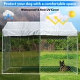 thumbnail image 3 of Heavy Duty Metal Outdoor Large Dog Kennel, Dog Pen With Waterproof And Secure Lock  6'L X 10'W X 7.6, 3 of 9