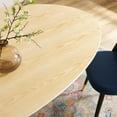 thumbnail image 6 of Dining Table, Oval, Wood, Black Brown Natural, Modern Contemporary Urban Design, Kitchen Room Cafe Bistro Restaurant Hospitality, 6 of 6