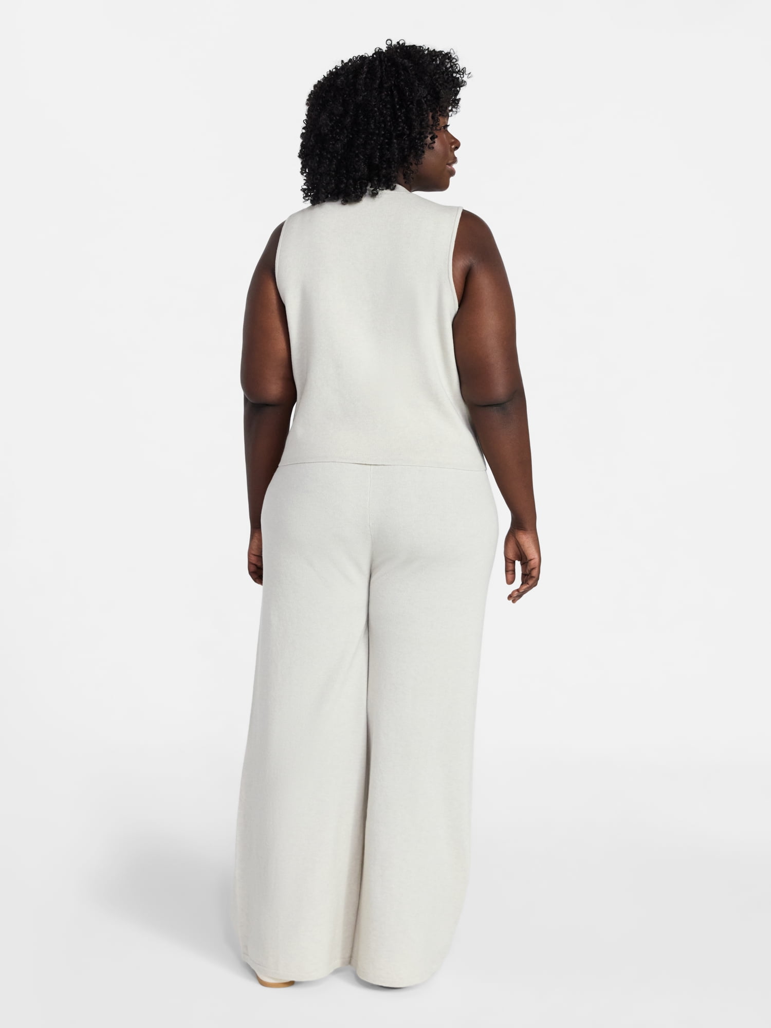 Terra & Sky Women's Plus Size Vest and Pants Outfit Set, 2-Piece, Sizes 0X-4X