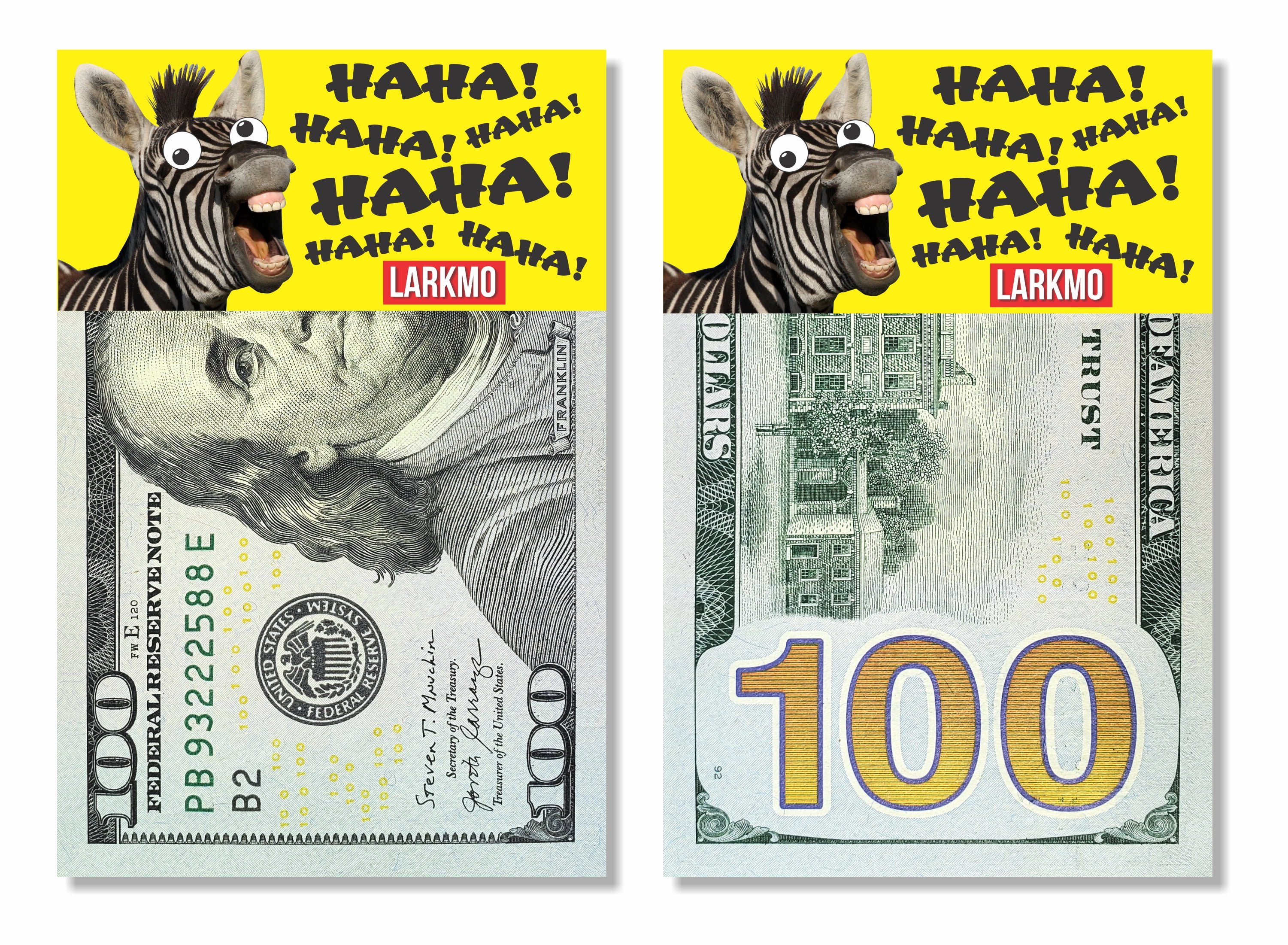 Funny Gag Joke ~ looks real! ZILLION Dollar Novelty Money Bills 100 