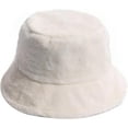thumbnail image 5 of CoCopeaunts Women Bucket Hat Winter Autumn Thick Warm Soft Lamb Wool Basin Hat Solid Color Ladies Prevent Cold Fisherman Hat, 5 of 8