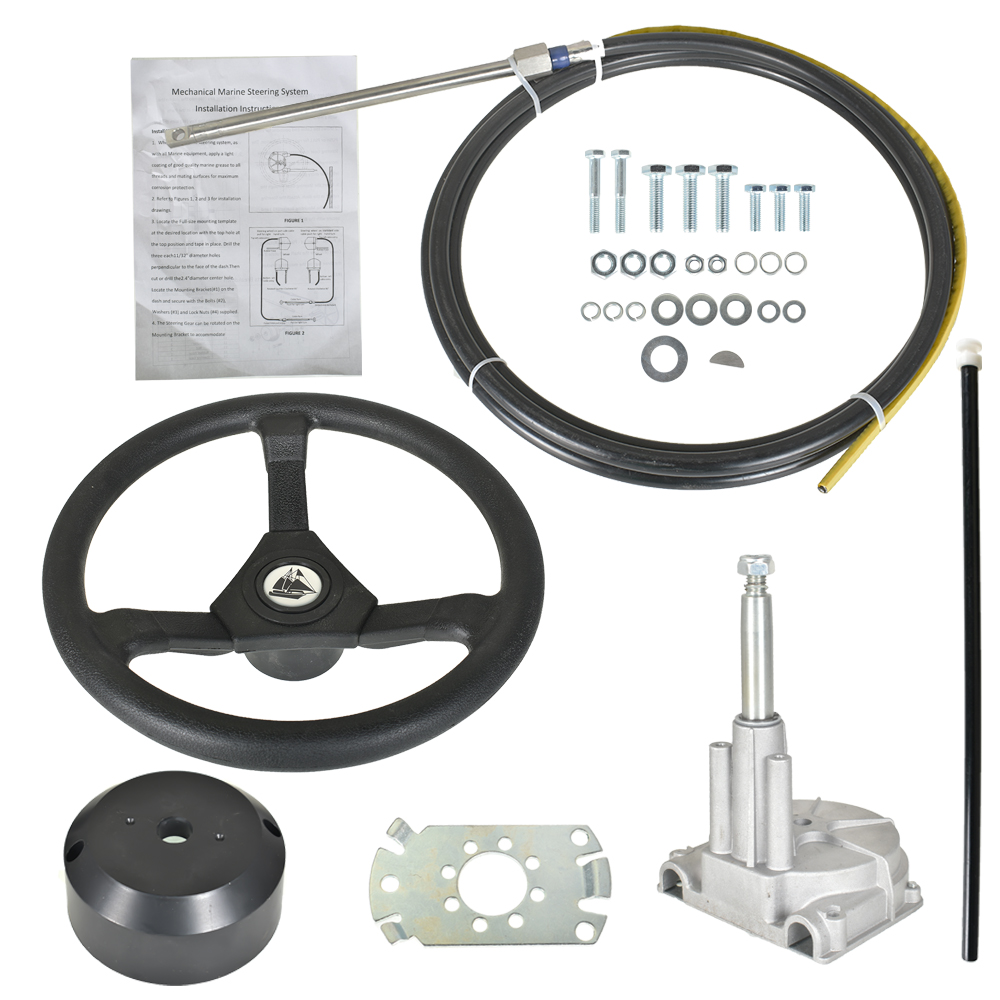 waltyotur Boat Rotary Steering System Outboard Kit SS13713 Marine With