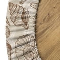 thumbnail image 5 of Ambesonne Sea Shells Fitted Round Tablecloth, Vintage Ocean Design, 45"- 56" Diameter, Tan Brown, 5 of 5