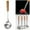 Colander-Brown, variant on ZOURIH 1 PCS 304 Stainless Steel Kitchen Cooking Utensils with Wooden Handle, Metal Kitchen Utensils, Large Heat Resistant Wooden Handle Kitchen tools, Stainless Steel Wok Spatula,Spatula-Brown
