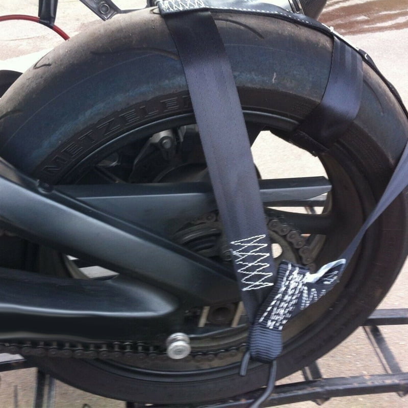 Details about   Secure Motorbike Transport,Tie-Down Rear Wheel Strap Strong Polyester webbing 