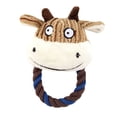 thumbnail image 1 of Cute Plush Squeaky Dog Toy Calf Bear Shape Soft Stuffed Interactive Play for Small Medium Large Dogs Reduce Boredom, 1 of 5