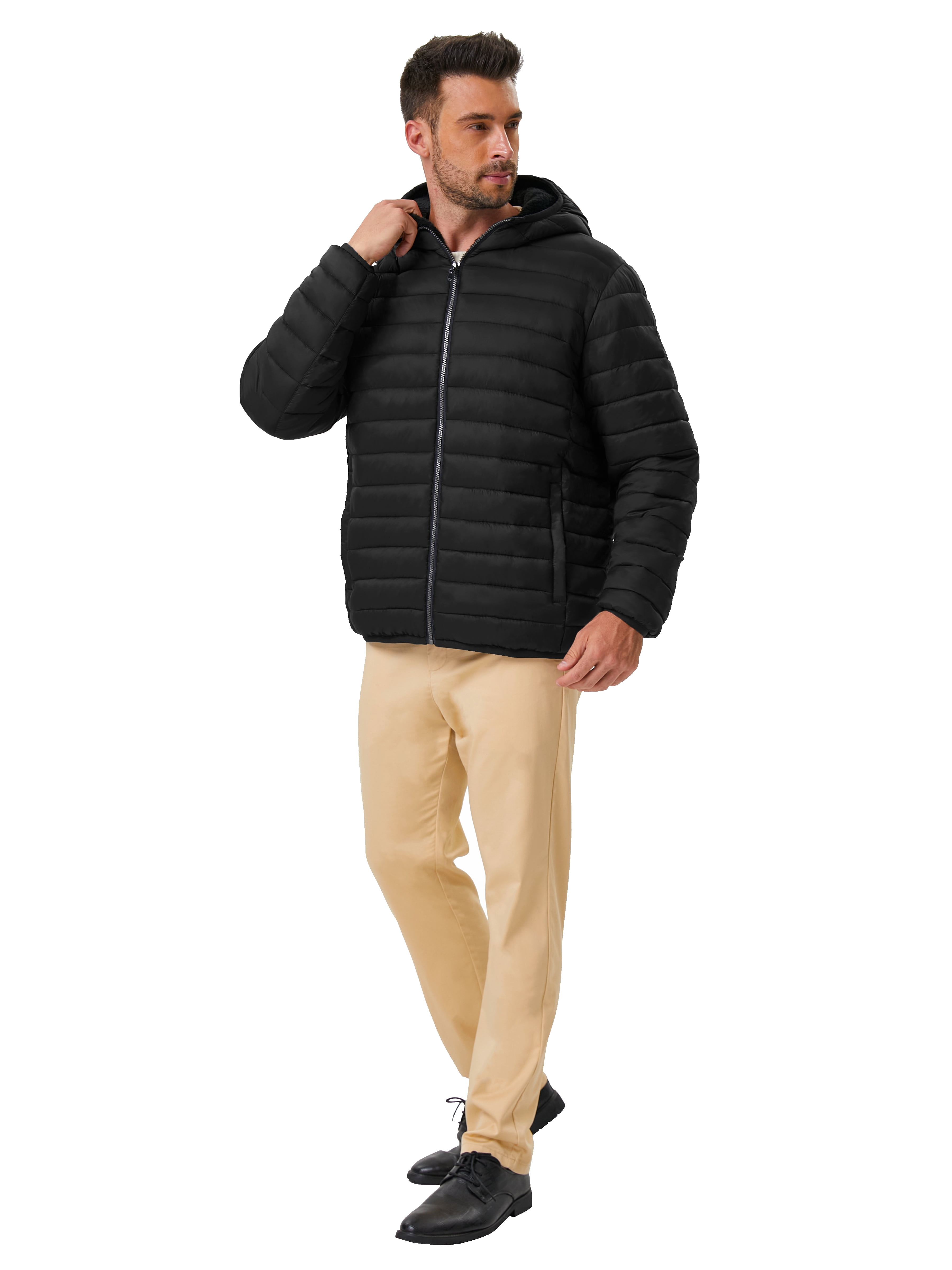 Hawke & Co Men's High Pile Fleece Lined Puffer Jacket, Sizes S-2XL