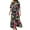 Hot Pink, variant on CharmCyan Women's Casual Loose Fashionable Floral Print Dress Black L