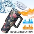 thumbnail image 5 of OBREWU Pioneer Flower Tumbler with Handle and Lid,Pioneer Flower 40oz Double Wall Vacuum Insulated Tumbler,Cups Gift for Women and Men, 5 of 7