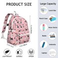 thumbnail image 6 of Boston Terrier Dogs and Flowers Backpack for School,Cute School Bag,Schoolbag with Adjustable Shoulder Straps & Padded Back,13.4"x11"x4.7", 6 of 6