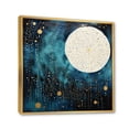 thumbnail image 2 of Designart "Blue Simplicity Moon IV" Abstract Collages Floater Framed Wall Decor, 2 of 7