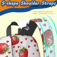 thumbnail image 5 of Strawberry and Heart White Pattern 17" School Backpacks for Teens,Waterproof Oxford Fabric,S-Shape Padded Straps for School,Travel,Hiking,Camping, 5 of 6
