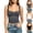 Black-tanks, variant on Womens Ruched Tank Tops, Crewneck Sleeveless Slim Fitted Cami Top, Dressy Casual Summer Trendy Wear