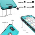 thumbnail image 4 of iPhone 6 Waterproof Case [Fingerprint ID Compatible] Slim Full Body Protection Cover for Apple iPhone 6 / 6s (4.7") - Ocean Blue, 4 of 7