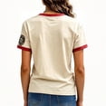 thumbnail image 4 of Women's 9.11 Never Forget Printed V-Neck T Shirts Patriotic American Flag 2001-2026 25Th Anniversary Honor Tops, L, 4 of 4