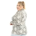 thumbnail image 3 of Stretch Is Comfort Women's Plus Size Warm Long Sleeve Turtleneck Top Snake 3X, 3 of 6
