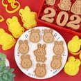 thumbnail image 2 of Three-dimensional Cute Rabbit Cookie Embosser Mold Non-Sticky, Easy Demoulding, Smooth Edge, 2023 3D Biscuit Mold for Bakery, 2 of 8