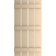 thumbnail image 3 of Ekena Millwork 23 1/2"W x 62"H Rustic Four Board Spaced Board-n-Batten Smooth Faux Wood Shutters (Per Pair), Primed Tan, 3 of 11