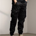 thumbnail image 4 of MYG Mens Loose Cargo Pants with Multiple Pockets Straight Trousers Outdoor Overalls, 4 of 9