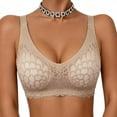 thumbnail image 2 of Levmjia Women's Push Up Bras Plus Size Wireless Printed No Steel Ring Lace Underwear Everyday Comfortable Back Closure Daily Wear, 2 of 5