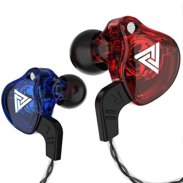 Auriculares con cable Inteprter sonido estéreo HiFi deportivos para correr color Azul+Rojo