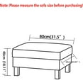 thumbnail image 3 of Karlstad Ottoman Velvet Replacement Covers Fits IKEA Karlstad Sofa Footstool, 2 Piece Fitted Ottoman Cover, Only Cover. (Lotus Root Powder), 3 of 6