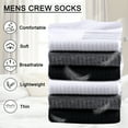 thumbnail image 2 of LOOIKOOS 12 Pairs Mens Ankle Socks Lightweight Athletic Sports Running Short Low Cut Socks for Men Balck Socks, 2 of 9