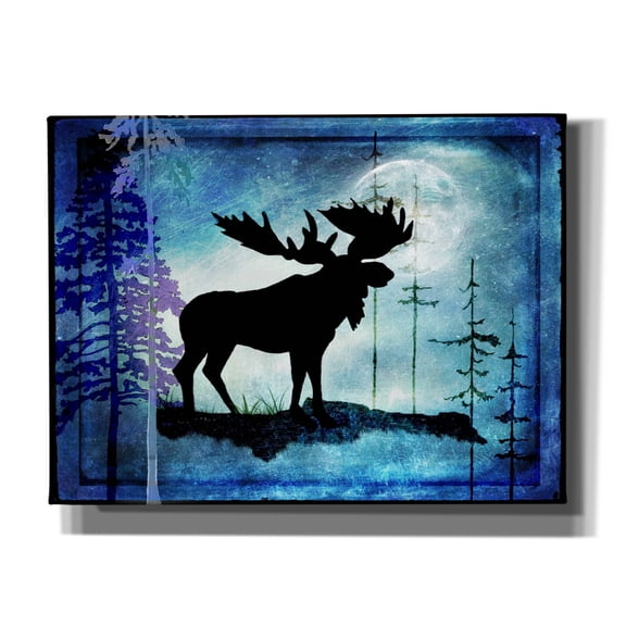 Epic Graffiti 'Midnight Moose' by Lightbox Journal, Canvas Wall Art, 16"x12"