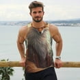 thumbnail image 6 of Gukieu Mystic Fox With Halo Print Men's Quick Dry Fitness Vest, Round Neck Sleeveless Fitness Bodybuilding Top-Small, 6 of 7