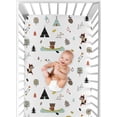 thumbnail image 5 of Sweet Jojo Designs Outdoor Adventure Multicolor Fitted Crib Sheet, 5 of 6