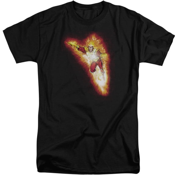 JLA Justice League Firestorm Blaze S/S Adult Tall Black